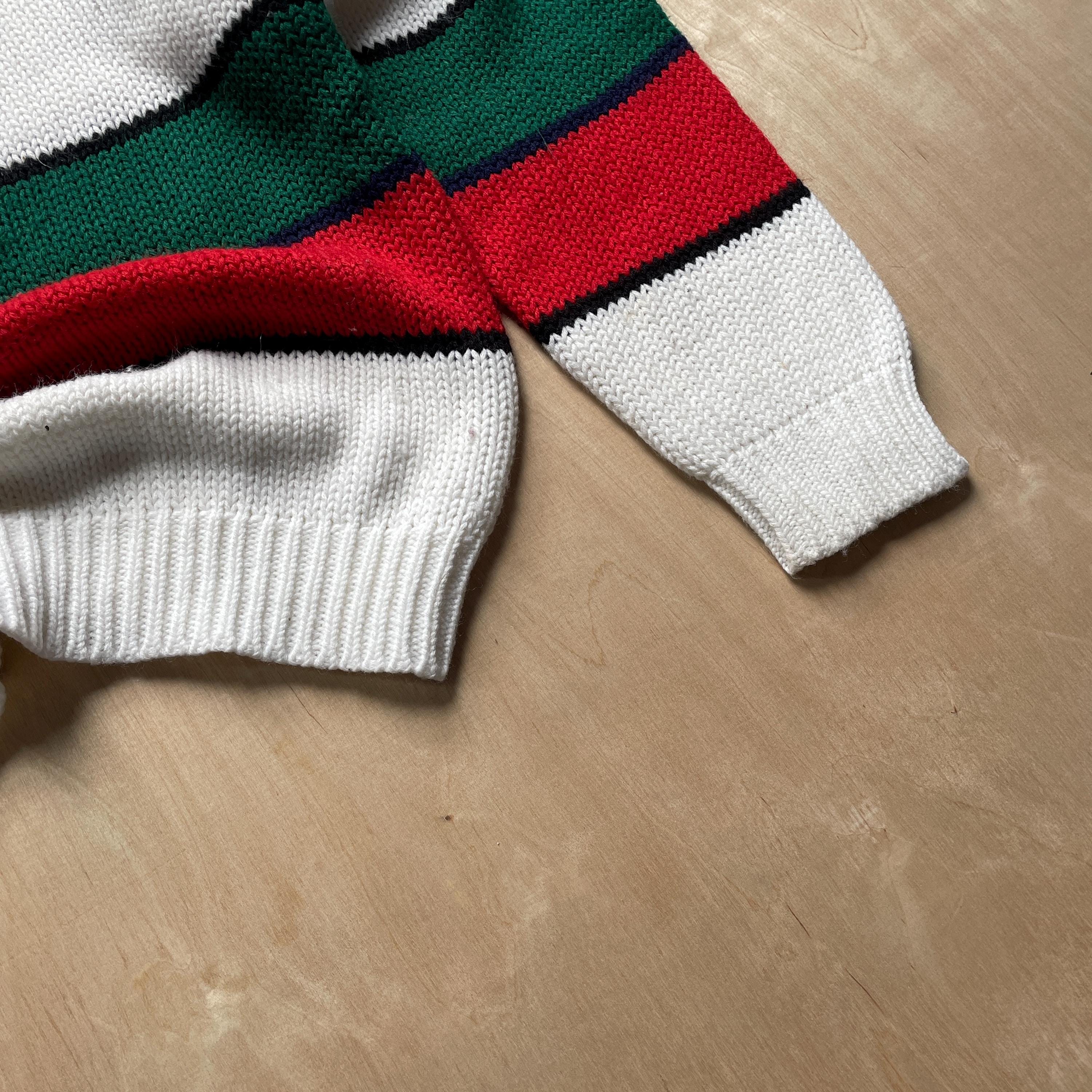 Vintage 90s Cross Roads Knit Sweater W/ Crest Patch Embroidery 