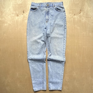 Vintage 90s Lee Riders High Waist Tapered Jeans / Made in USA / Size 14 L / Light Wash Denim 32x32
