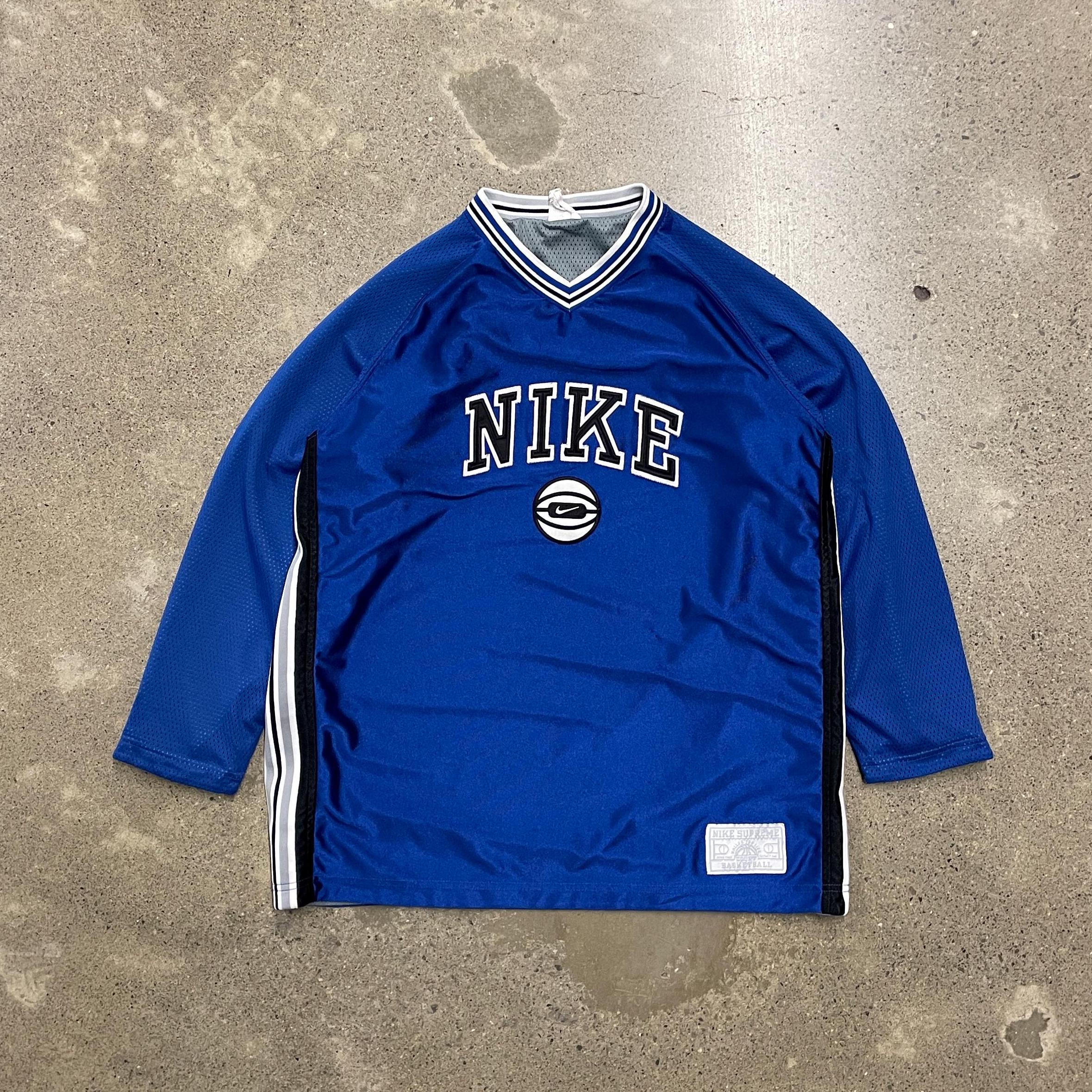 Vintage Nike Supreme Court Basketball Reversible Jersey Satin Mesh