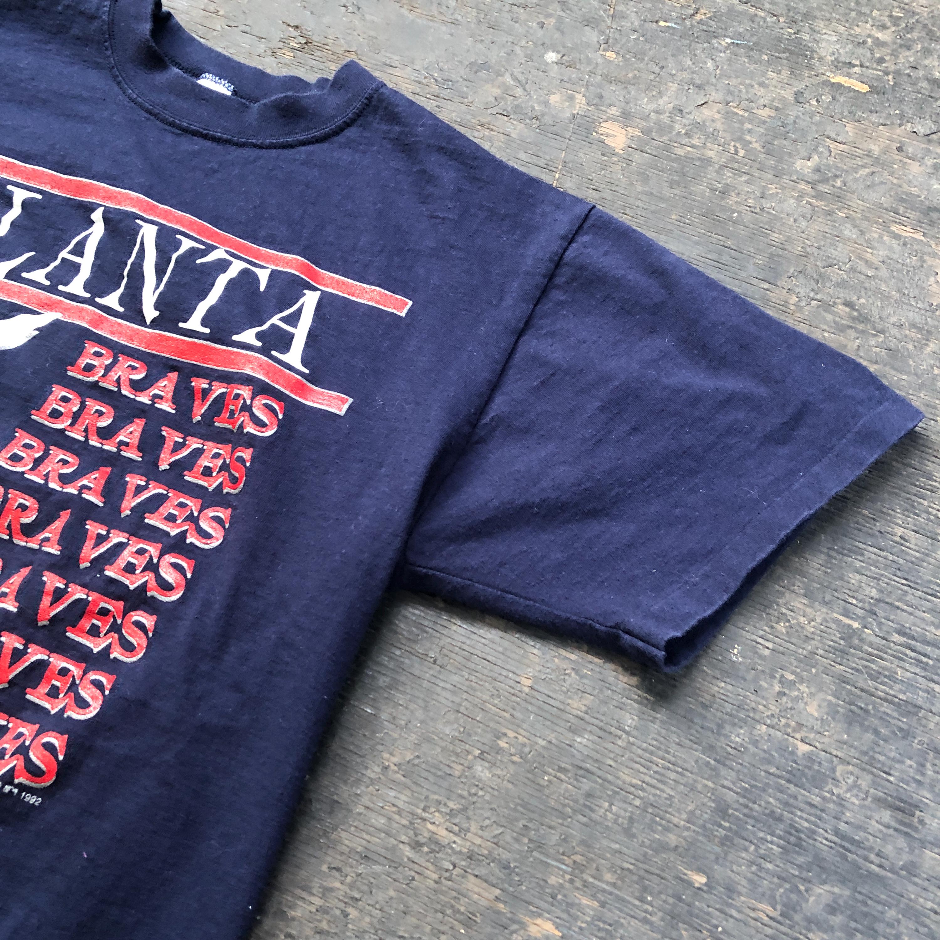 Vintage 90s Atlanta Braves T-shirt Russell Athletic Graphic Tee