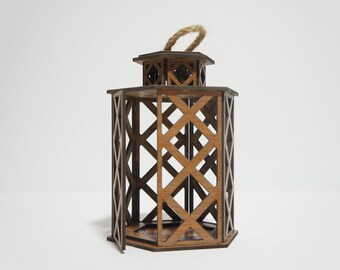 Handmade MDF Wooden Lantern Candle Holder - A Unique Piece for Home Decoration with Rustic Design For your loved ones for your mother