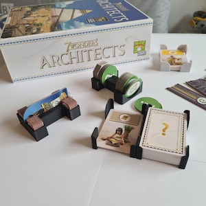 Insert 7 Wonders Architects | Organiseur | Support cartes et jetons | Range deck