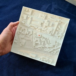 Carte 3D personnalisée – Souvenir d’un lieu mémorable | Coordonnées ou Adresse | Cadeau personnalisé pour couple | Saint-valentin