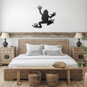 Décoration murale grenouille en métal, décoration murale en métal rainette, intérieur ou extérieur, grande ou petite