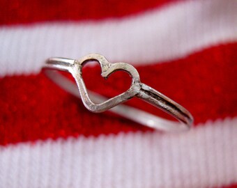 Anello a cuore in argento sterling