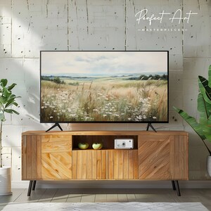 FRAME TV kunst bundel van 4 stuks, wilde bloemenveld, Engels landschap, landschap, meer, tv artwork, Samsung Frame tv kunst TV-020 afbeelding 8