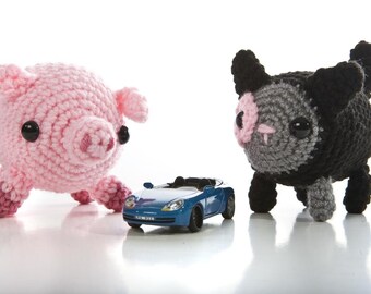 Kitty and Piggy friends crochet pattern