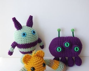 Monster and Aliens Crochet pattern PDF