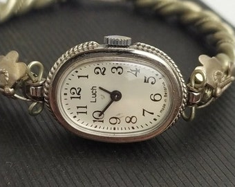 Vintage Damenuhr Ray, versilberte Uhr RAY, Cocktail Uhr, Armbanduhr Luch Damenuhr