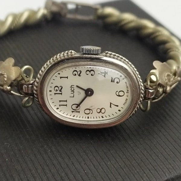 Vintage ladies wind up watch Ray, Silver watch RAY, Cocktail watch, Wristwatch Luch women watch
