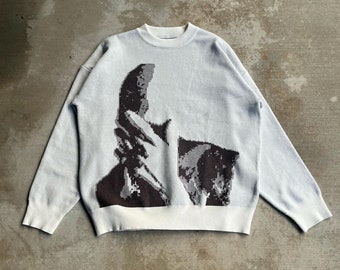 Frank Oceans lockerer Strickpullover „BLOND“ | Geschenk für Frank Ocean Fans