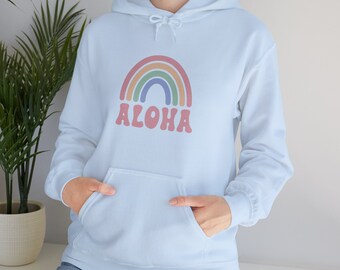 Aloha Rainbow Soft Unisex Heavy Blend™ Hooded Sweatshirt