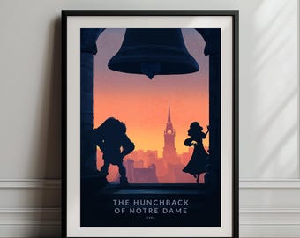ノートルダムの鐘 映画ポスター 高品質キャンバスプリント 壁装飾に