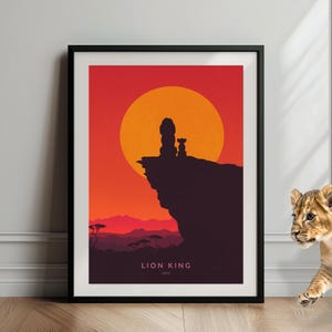 Der Löwenkönig Film Poster Digitaler Download - Minimalistischer Filmdruck, druckbare Wandkunst, Kinderzimmer, Geschenkidee