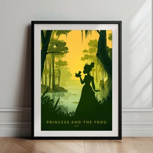 Princess and the Frog Poster Digital Download - Minimalist Film Print, Printable Wall Art, Kids Bedroom, Gift Idea, Disney Inspired