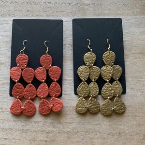 Handcrafted Chandelier Polymer Clay Earrings: Lightweight Dangle Statement Earrings