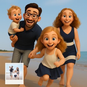 Portrait personnalisé style Pixar – Illustration numérique à partir de photo – Cadeau unique personnalisé