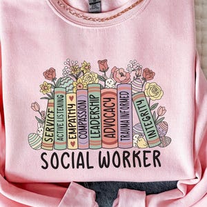 Social Worker Easter PNG, Bookish Spring Design, Pastel Reader Clipart, Sublimation PNG, Social Work Gift