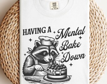 Chef Raccoon Baking PNG, Funny Mental Bake Down Graphic (Digital File)