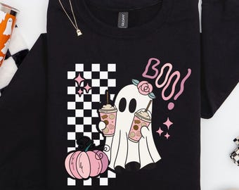 Boo Ghost Coffee PNG, Halloween Sublimation Design (Digital Download)