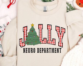 Jolly Neuro Department Christmas Tree Holiday PNG Digital Download