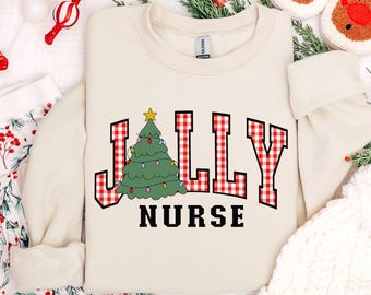 Jolly Nurse Christmas Tree Holiday Digital Download
