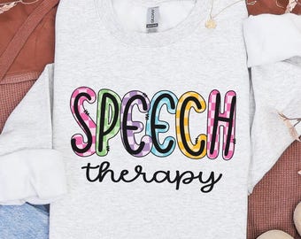 Speech Therapy PNG, Retro Speech Pathologist Sublimation Design, SLP Quote PNG for Tumbler, Shirt, or Mug, Digital Download