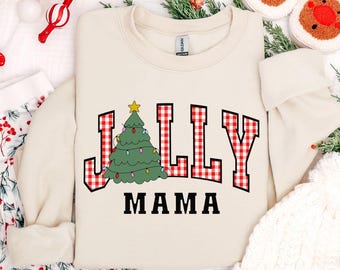 Jolly Mama Christmas Tree Holiday PNG Digital Download