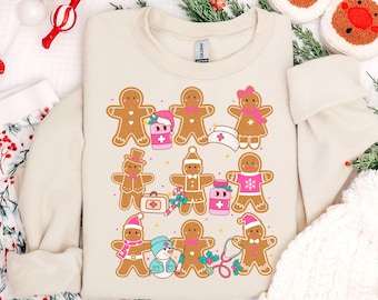 Nurse Gingerbread Man PNG Christmas Digital Download