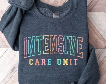 ICU Nurse SVG PNG, Retro Varsity Design (Digital Download)