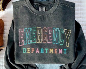 Emergency Department Varsity Png, ER Nurse Png, Colorful ER Nurse Png, Trendy ER Nurse Download, Emergency Nurse Png