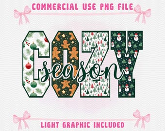 Gemütliche Jahreszeit PNG, Lebkuchen Weihnachten Png, Kiefer Png, Retro Weihnachten Png, Urlaub Png, Weihnachten Mama Design, Gemütliches Sublimationsdesign