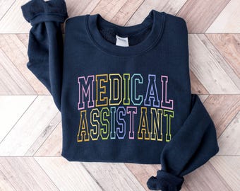 Medical Assistant SVG PNG Rainbow Varsity Digital Download