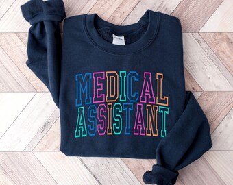 Medical Assistant SVG PNG Rainbow Varsity Digital Download