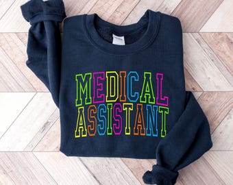 Medical Assistant SVG PNG Rainbow Varsity Digital Download