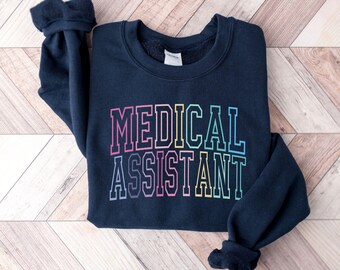 Medical Assistant SVG PNG Rainbow Varsity Digital Download