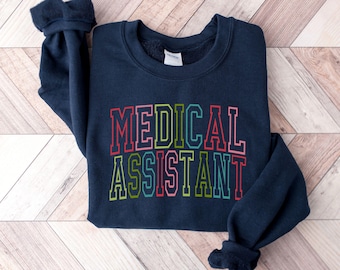 Medical Assistant SVG PNG Rainbow Varsity Digital Download