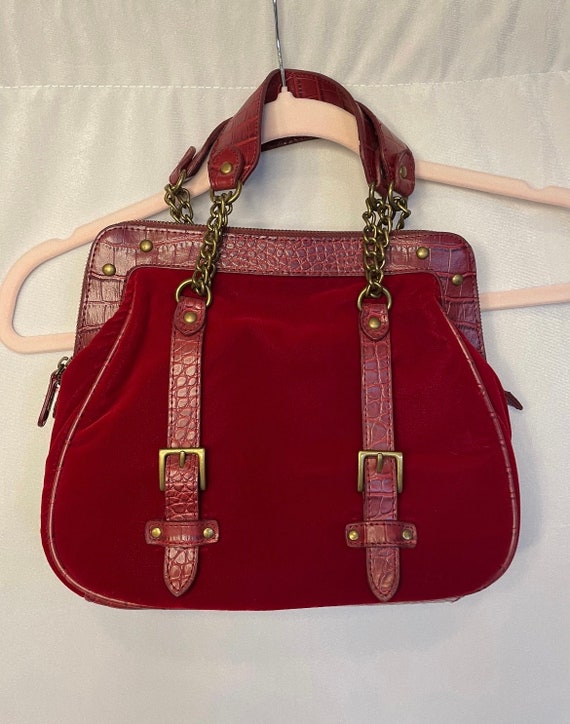 Vintage 1990s Gothic Style handbag Red - image 1