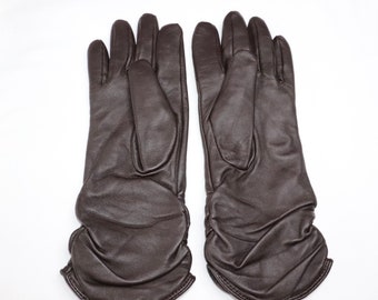 vintage brown leather women’s gloves small