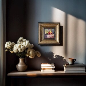 This charming Fruit Painting 🍎🍐, framed as a Small Framed Art piece, fits beautifully in any corner of your home, bringing a burst of color and sophistication. As a captivating Fruit Wall Art, it is perfect fit in your living room or kitchen.