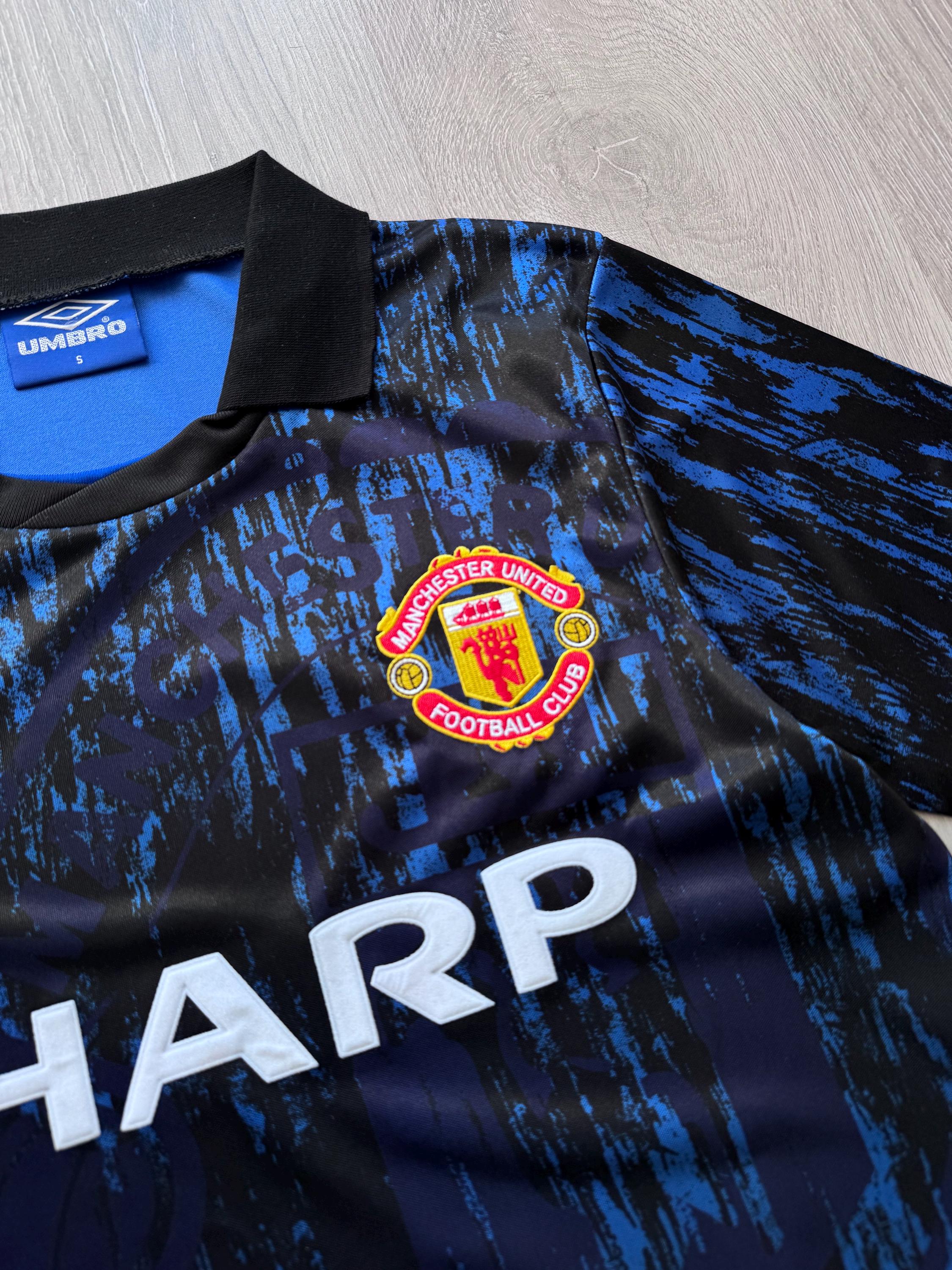 Vintage Umbro Sharp Manchester United 1992 1994 Football T Shirt