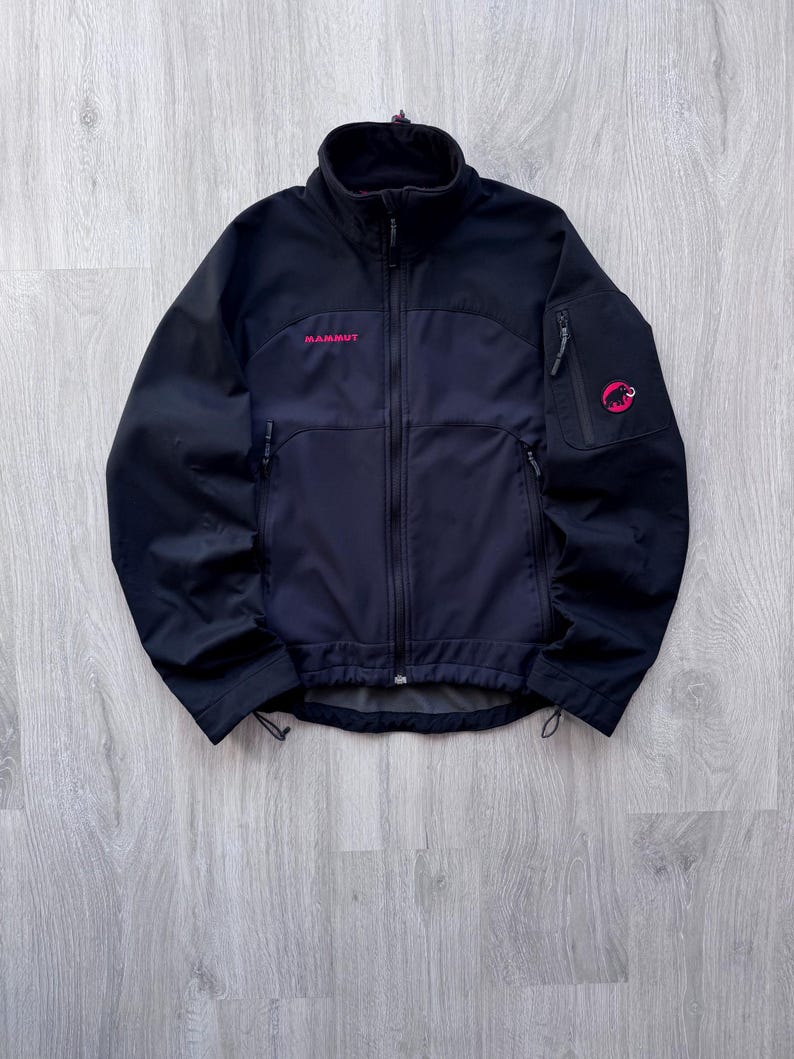 Vintage Mammut Black Softshell Jacket Full Zip Goprcore Style image 1
