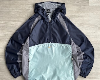 Куртка-анорак Nike Vintage Nylon Track Jacket с застежкой-молнией 1/2, центральный логотип-галочка 00-х