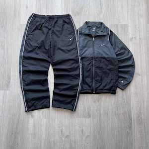 archive 00s NIKE nylon set up silver Y2K