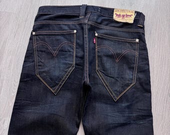 vintage Levis 504 Straight Jeans Homme Taille W30 L34 Y2K Style
