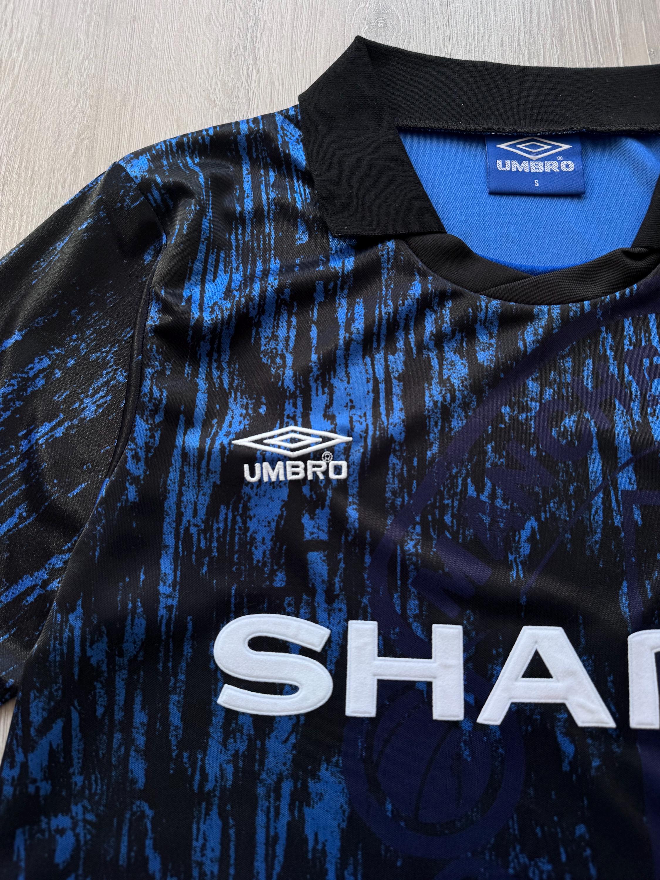 Vintage Umbro Sharp Manchester United 1992 1994 Football T Shirt