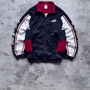 Vintage Puma 90s Nylon TrackJacket Windbreaker Embroidered Logo Size Men’s Large Y2K
