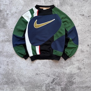 Nike Patchwork Custom Reworked Hoodie - Etsy