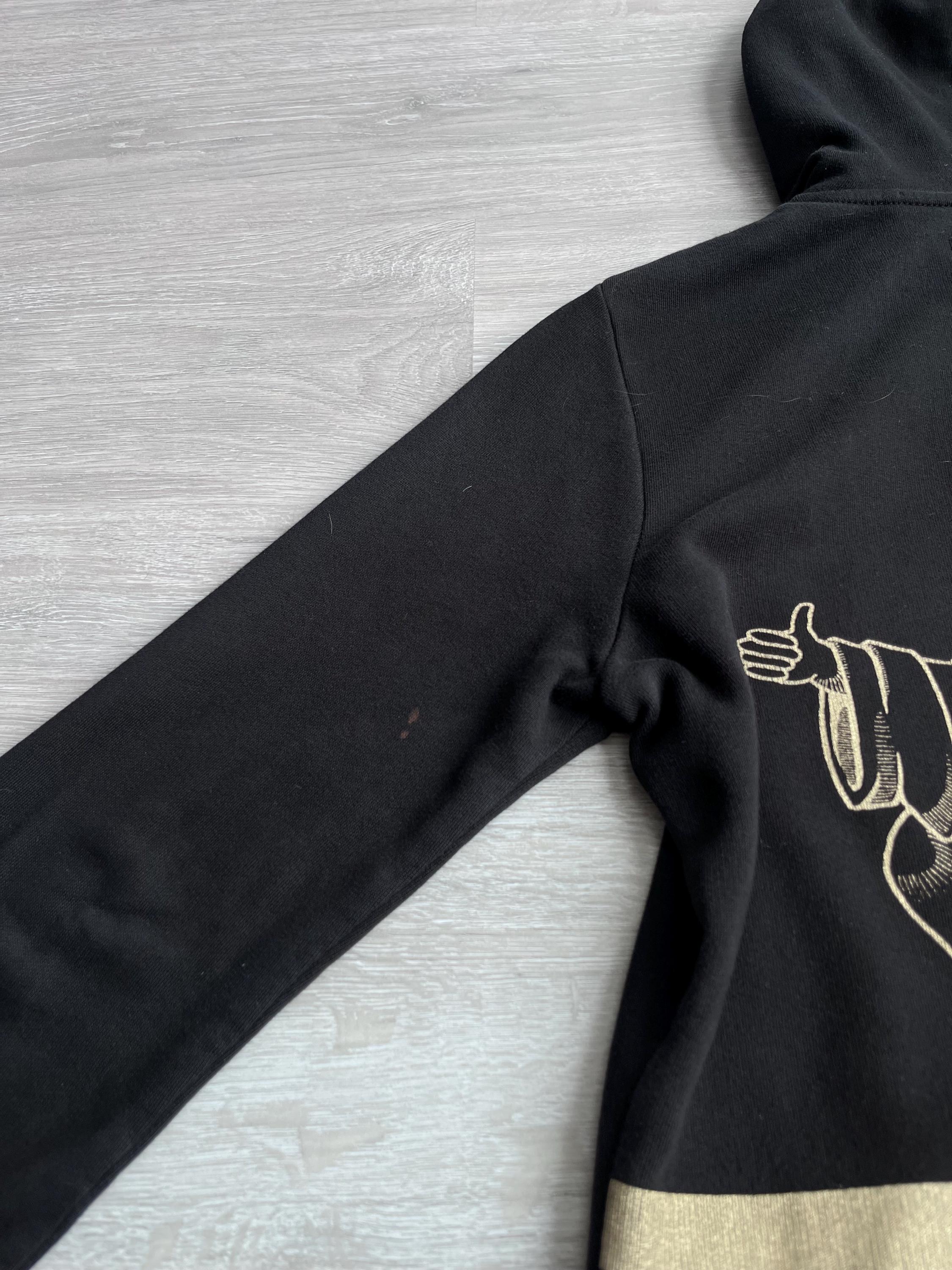True Religion Y2K Zip up Black Hoodie Big Buddha Logo Japanese