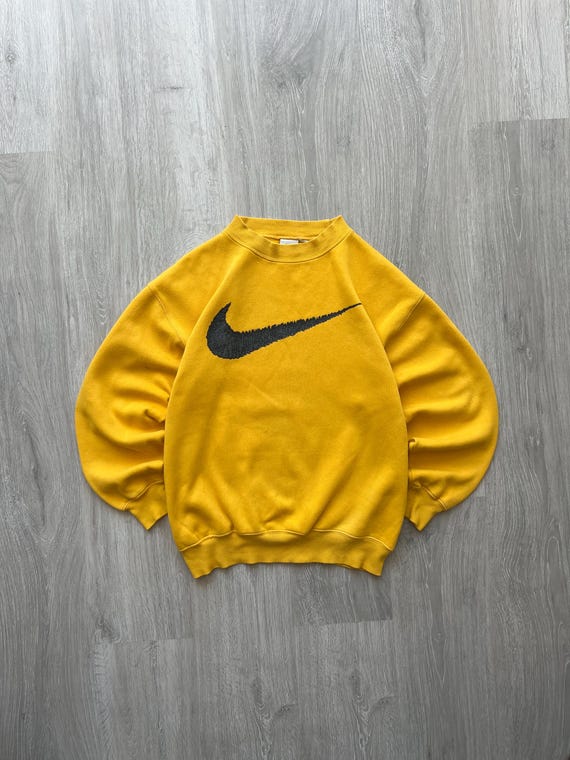 Crewneck Sweatshirt Vintage Mustard Nike Sweatshirt Nike